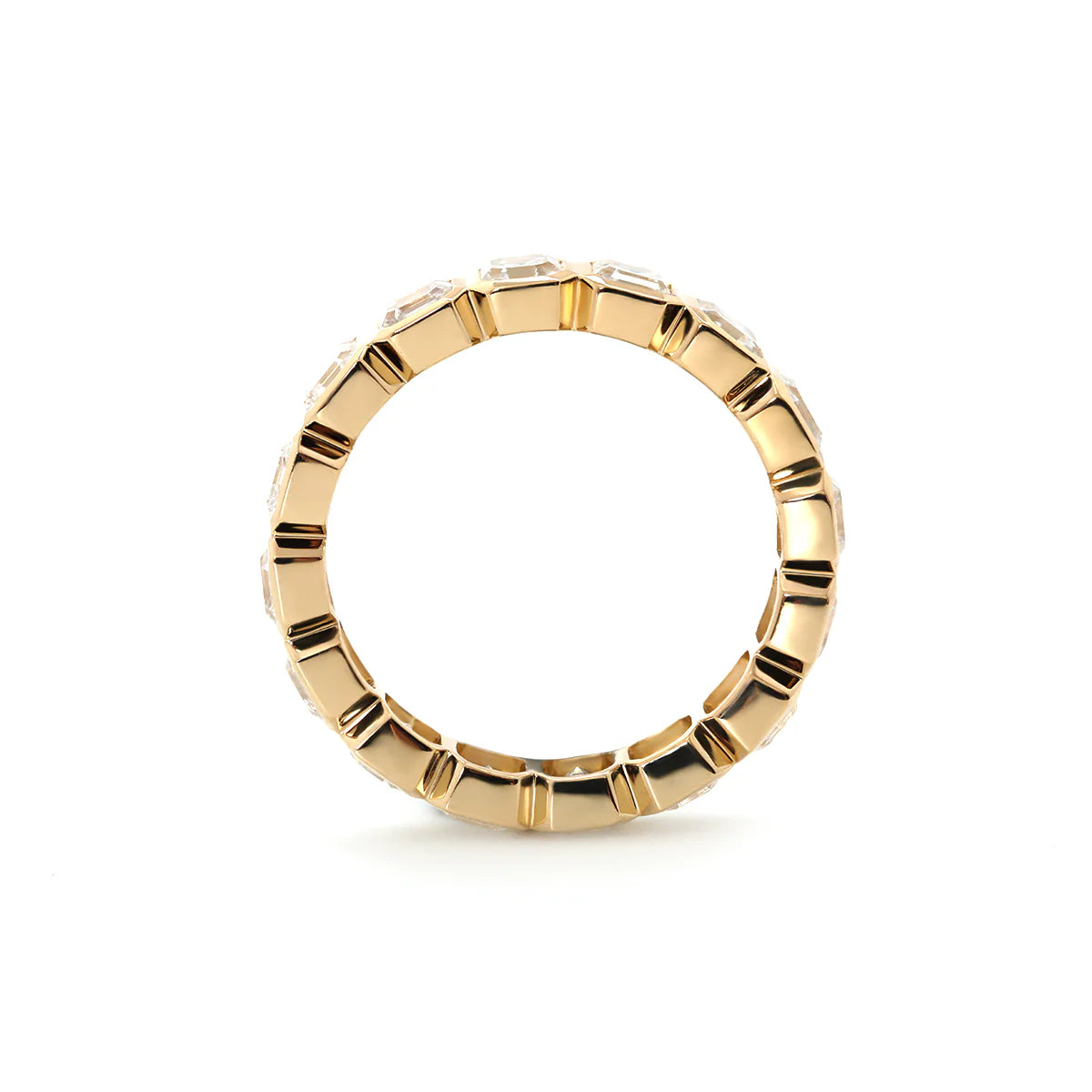 Asscher Diamond Bezel Eternity Ring