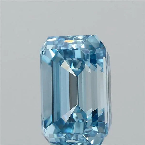 2.00ct Emerald Lab Grown Diamond (Colour Fancy Vivid Blue, Clarity VS1, IGI Certified)