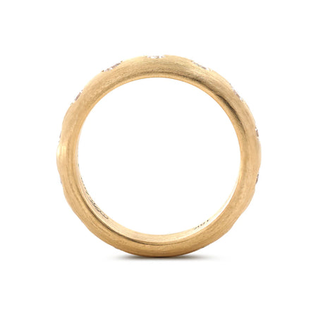Old European Cut Matte Brushed Ring