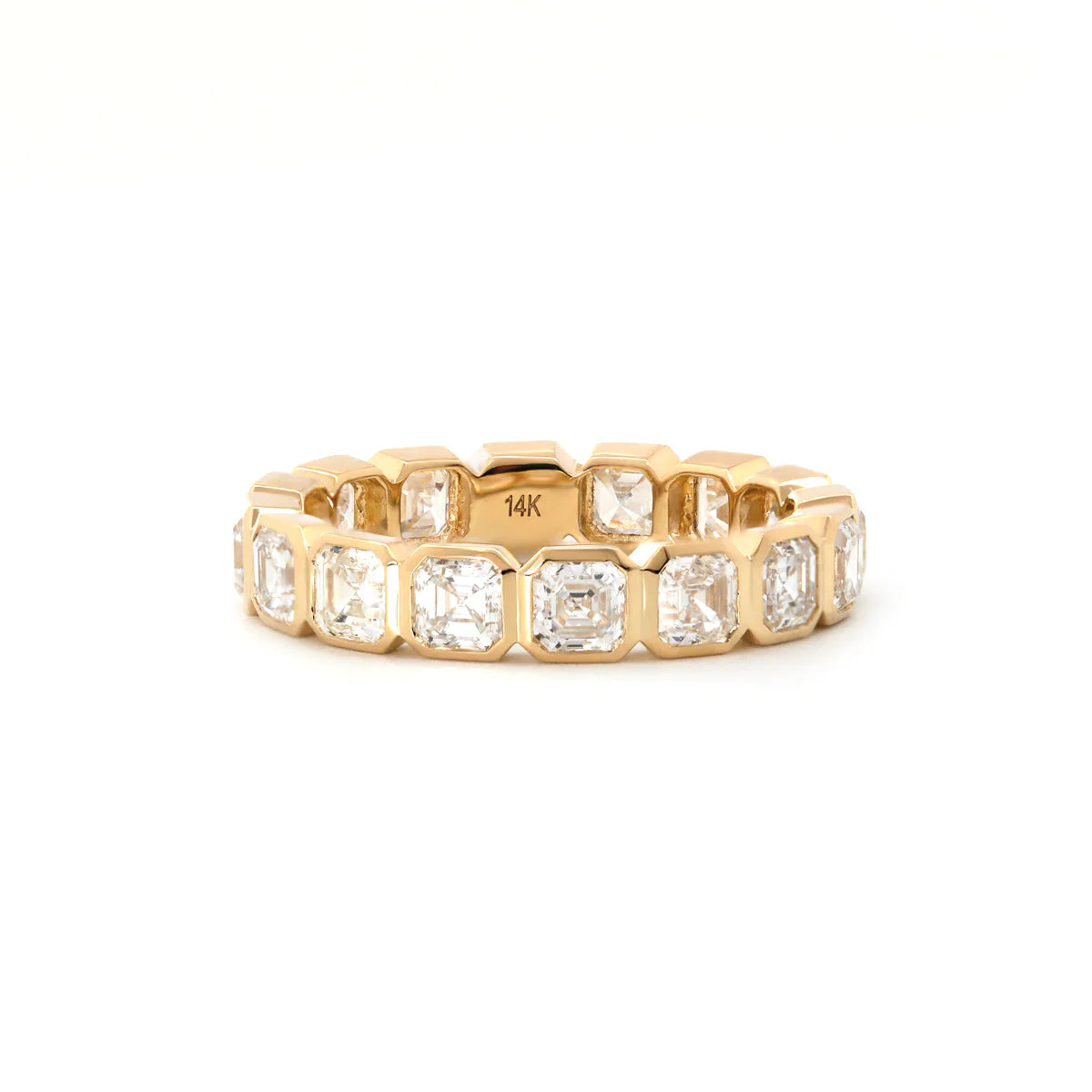 Asscher Diamond Bezel Eternity Ring