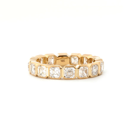 Asscher Diamond Bezel Eternity Ring