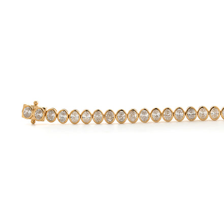 Oval Diamond Bezel Tennis Bracelet