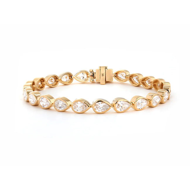 Pear Diamond Tennis Bracelet