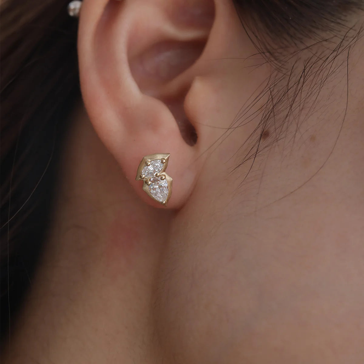 Pear and Marquise Diamond Earrings