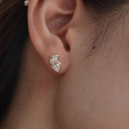 Pear and Marquise Diamond Earrings