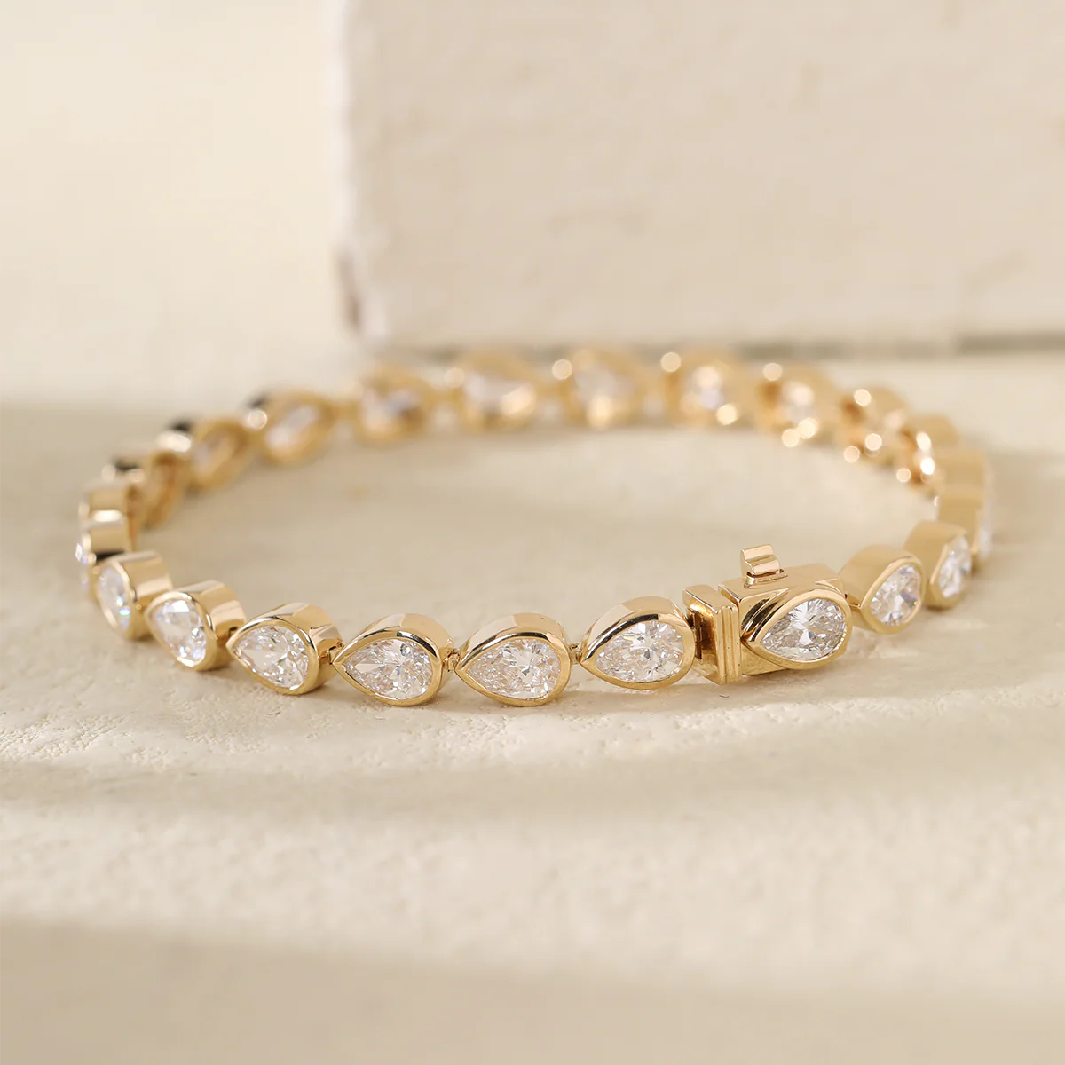Pear Diamond Tennis Bracelet