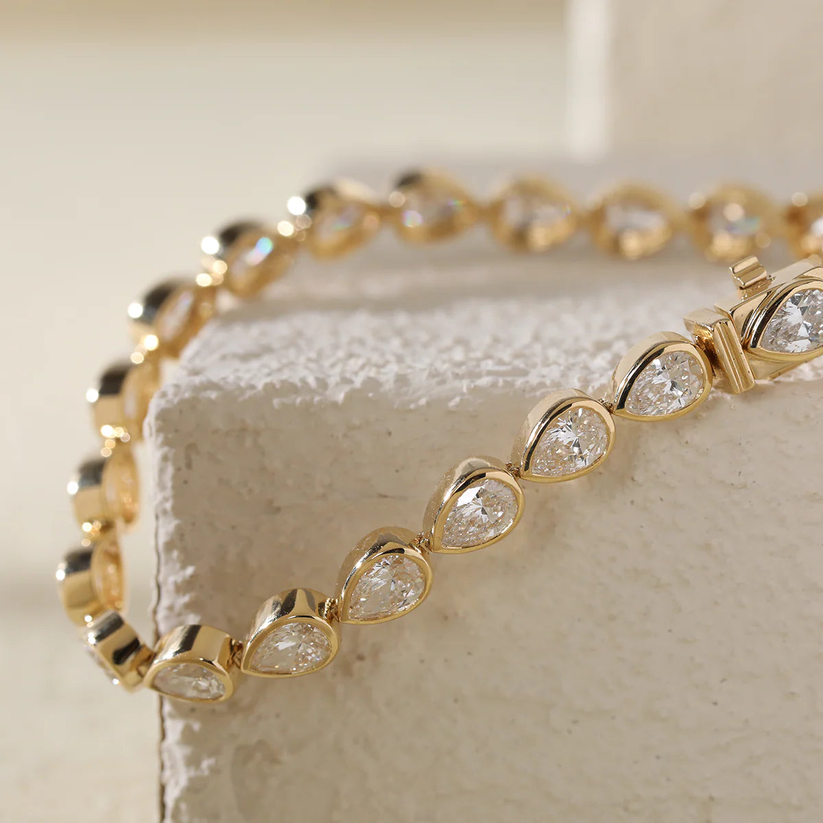 Pear Diamond Tennis Bracelet